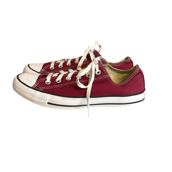 Converse All Star Chuck Taylor Mens 7.5 Women 9.5 Shoes Canvas Low Top Ox Maroon - Picture 7 of 16